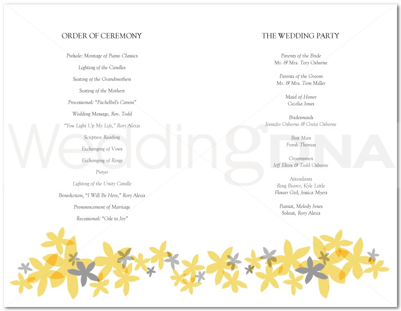 Wedding Program Templates