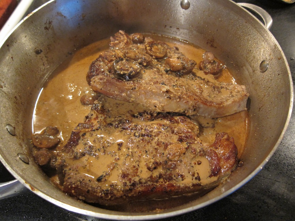 Sunday Supper Series: Veal Chops with Mushroom Cream Sauce | A Batty Life